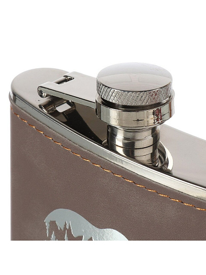 Фляга нержавеющая сталь, подарочный набор 6 предметов, Россия, Y4-9067