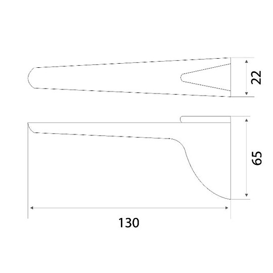Комплект креплений для полки, 2 шт, бронза, Trodos, ZY-156, 304082