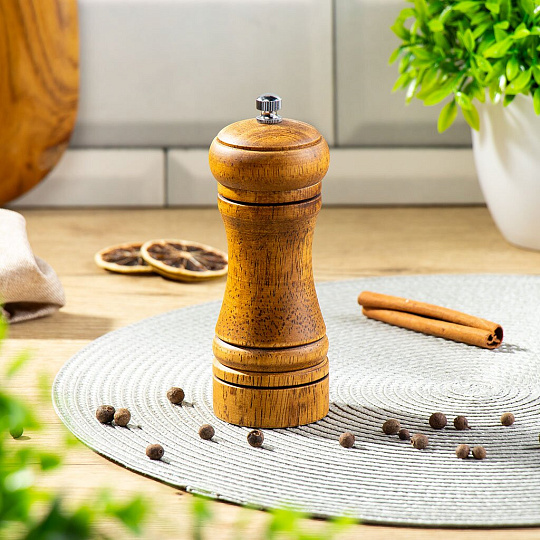 Мельница для специй дерево, металл, 13 см, Y4-5674