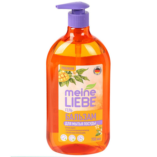 Средство для мытья посуды Meine Liebe, Сочное Манго, 750 мл, концентрат