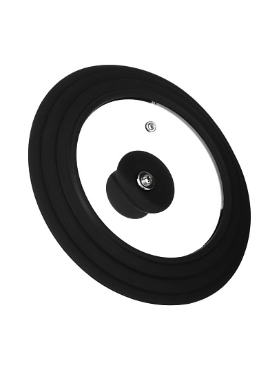 Крышка 16-20 см, Satoshi, кнопка пластик, с силиконовым ободом, 848-073