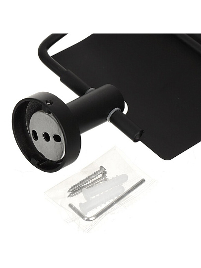 Держатель для туалетной бумаги, металл, черный, Y9-045