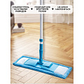 Швабра плоская, микрофибра, 43х13 см, голубая, телескопическая ручка, Grifon, 910-064 - фото 8