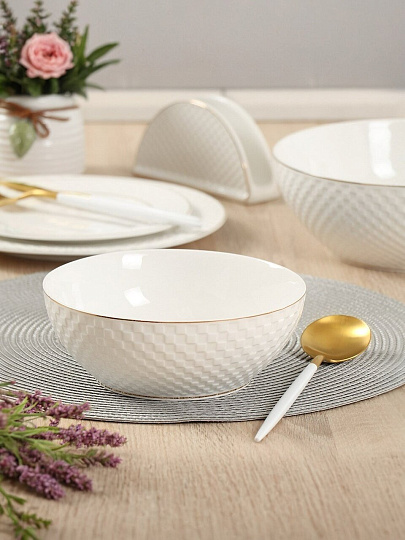 Салатник керамика, круглый, 18х7 см, 1.1 л, Кембридж, Daniks