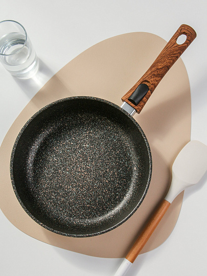 Сковорода алюминий, 24 см, антипригарное покрытие, Kukmara, Granit Ultra Induction original, съемная ручка, индукция, сгоиш242а