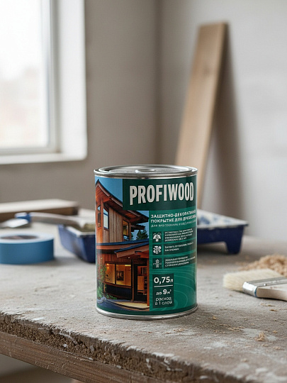 Пропитка Profiwood, для дерева, защитно-декоративная, сосна, 0.7 кг