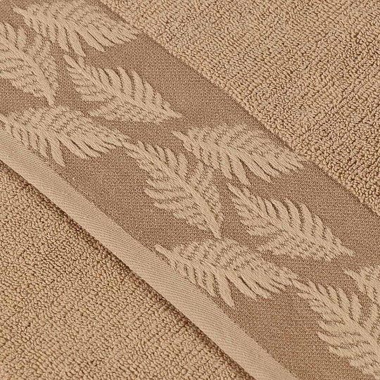 Полотенце банное 50х90 см, 100% хлопок, 500 г/м2, Перо, Barkas, бежевое, Узбекистан