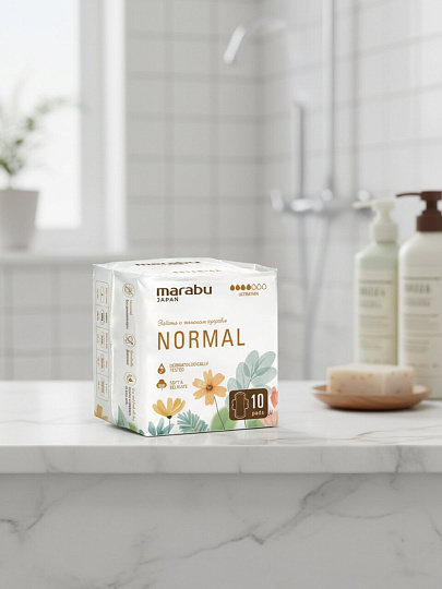Прокладки женские Marabu, Botanica Normal, дневные, 10 шт, ультракороткие, SP069