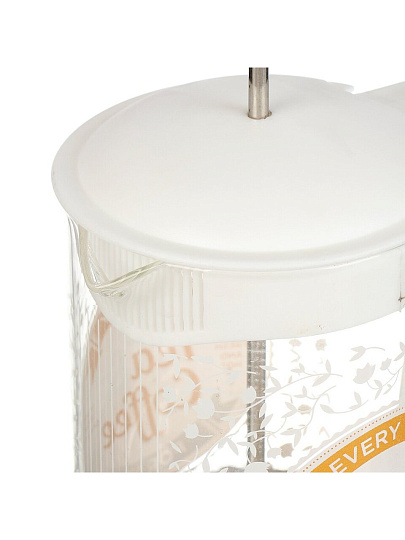 Френч-пресс 0.6 л, стекло, пластик, Barouge, Viva-la Vida Tea Coffee, белый, BF-752