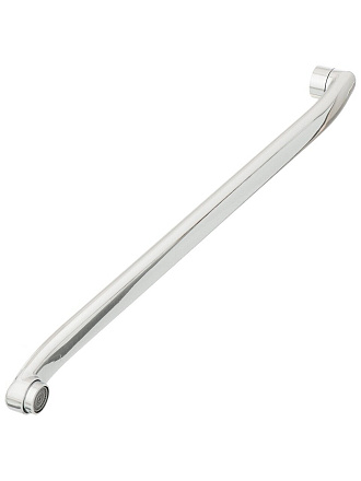 Излив смесителя для ванны, нержавеющая сталь, ИМП, S-плоский излив, 30 см, индивидуальная упаковка, ComfortFactor, 53342