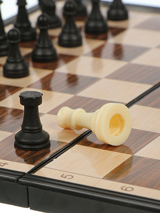 Игра настольная 2в1, 21х21х1.7 см, шахматы, шашки, Y6-6378/D030007