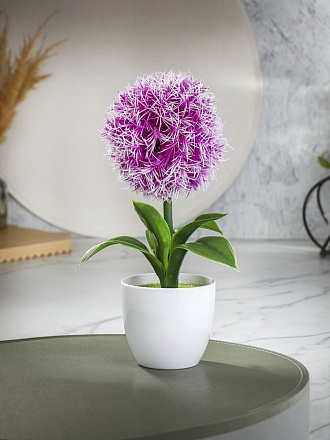 Цветок искусственный декоративный Композиция, в кашпо, 18 см, в ассортименте, Y4-3032