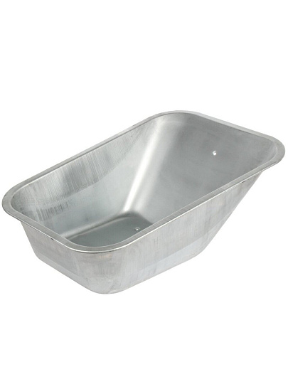 Кузов для строительной тачки сталь, 110 л, 0.8 мм, с отверстиями, серебряный