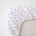 Простыня на резинке &amp;quot;Этель&amp;quot; 180х200х25 см, &amp;quot;Горошки&amp;quot;, Сиреневый, Поплин, 100% хлопок, 5290441 - фото 3