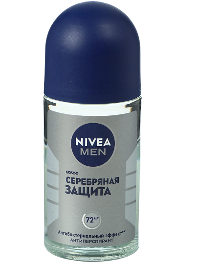 Дезодорант Nivea, Серебряная защита, для мужчин, ролик, 50 мл