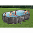 Бассейн каркасный Bestway, 610х366х122 см, Power Steel Oval Pool, 5611R, фильтр-насос, лестница, тент, 20241 л, поплавок-дозатор - фото 8