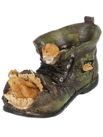 Фигурка садовая декоративная кашпо, Башмак, 21х11х22 см, полистоун, Y4-11210