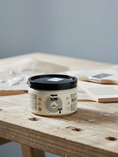 Краска водно-дисперсионная, Aura, акриловая, интерьерная, моющаяся, влагостойкая, матовая, белая черемуха, 0.4 кг