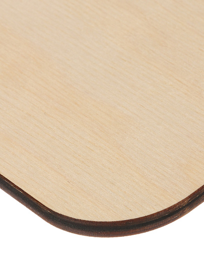 Доска разделочная дерево, 29х21х0.6 см, с ручкой, прямоугольная, Гиацинты, К-222