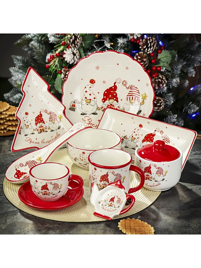 Набор чайный доломит, 2 предмета, на 1 персону, 280 мл, Daniks, Время волшебства, подарочная упаковка