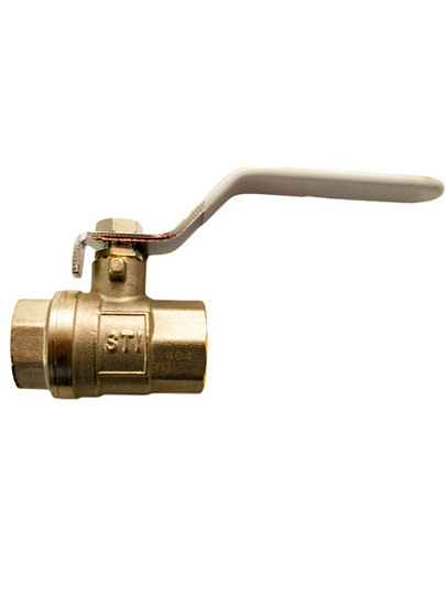 Кран для воды, 3/4", г-г, ручка, никель, STI