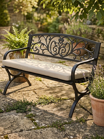 Скамейка металл, 128х60х85 см, C010257