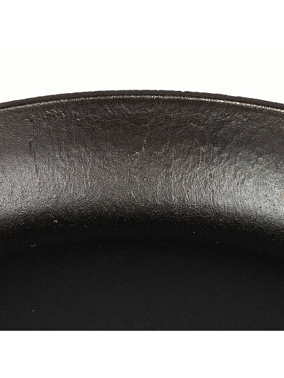 Сковорода чугун, 28 см, Гардарика, 0128, черная, съемная ручка, с деревянной ручкой, индукция