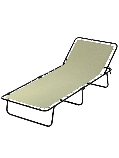 Раскладушка 192х72.5х27 см, 120 кг, Лидия, В39, жесткая, сталь, текстилен, в ассортименте