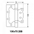 Петля накладная для деревянных дверей, Аллюр, 100х75х2.5 мм, универсальная, 2BB W, 14531, 2 шт, коробка, матовый белая - фото 3