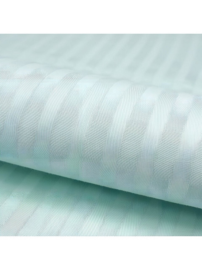 Пододеяльник евро, 200 х 220 см, 100% хлопок, страйп-сатин, мята, Monocolor, рис.4154а-1
