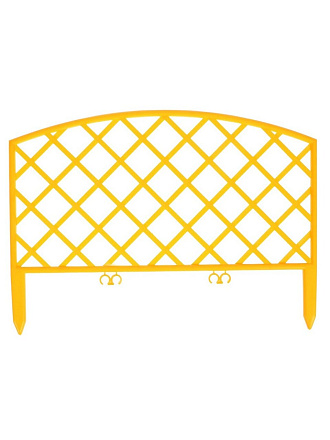 Забор декоративный пластмасса, Palisad, Плетенка №6, 24х320 см, желтый, ЗД06