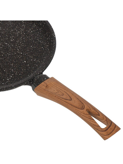 Блинница алюминий, 22 см, антипригарное покрытие, Гардарика, Мегалит 18, 0822-18, бакелитовая ручка, ручка soft-touch