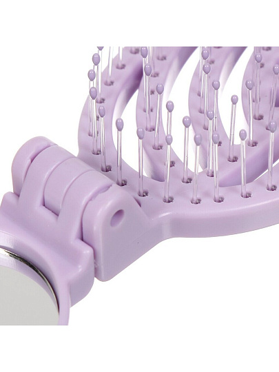 Расческа 17.5х5.5 см, пластик, продувная складная с зеркалом, дорожная, в ассортименте, ЮниLook, 319-210