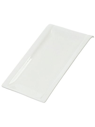 Блюдо керамика, прямоугольное, 21х35.6х2.7 см, белое, Грейс, Daniks, Y6-6003/Y4-9170