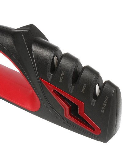 Точилка для ножей, нержавеющая сталь, 20.5х4.2х9 см, черная, Daniks, S-Z121502