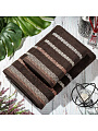 Полотенце банное 70х140 см, 100% хлопок, 460 г/м2, Зиг-заг, коричневое, Турция