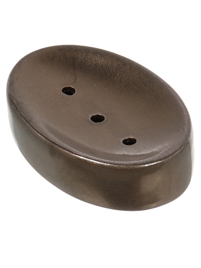 Мыльница настольная Бронза/черный, керамика, 12.7x8.3x2.9 см, BCE1355AA-SD