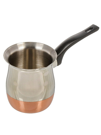 Турка 0.65 л, нержавеющая сталь, ручка бакелитовая, медное дно, Mallony, CW-650C, 985213