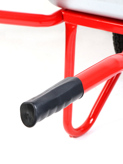 Тачка строительная двухколесная, сталь, 240 кг, 110 л, 0.7 мм, втулка d25 мм, PU 3.25х8, красная, Корона, 32.110.240 Profi PU