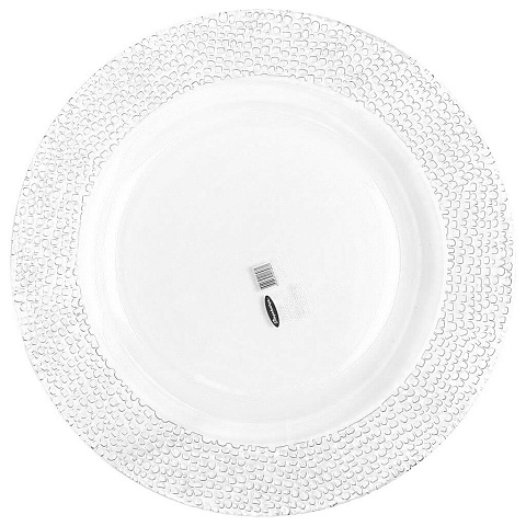 Тарелка обеденная, стекло, 24 см, круглая, Мозаик, Pasabahce, 10300SLB, прозрачная