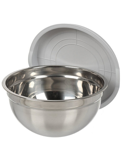 Набор мисок нержавеющая сталь, круглый, 3 шт, 18, 22, 26 см, с крышкой, Daniks, Y4-9617
