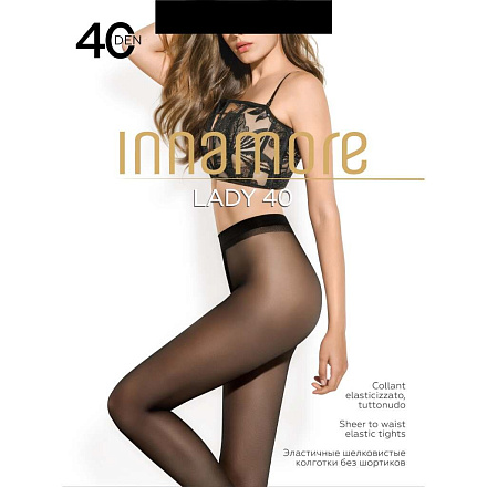 Колготки Innamore, Lady, 40 DEN, р. 4, daino/загар, без шортиков, прозрачные c плоским швом
