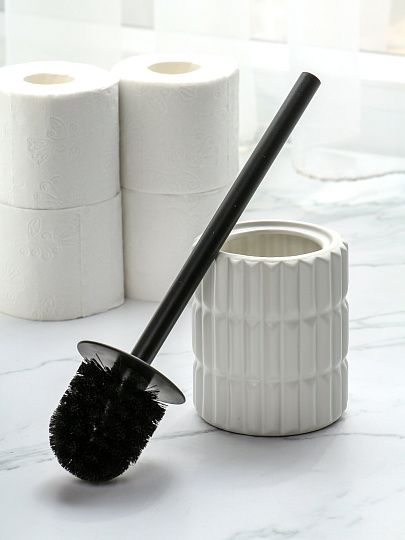 Ерш для туалета напольный, керамика, бабл серый, Y4-9860