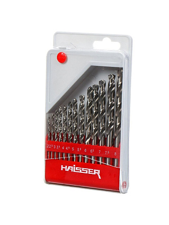 Набор сверл по металлу, 13 шт, Haisser, 2-8 мм, HS101203