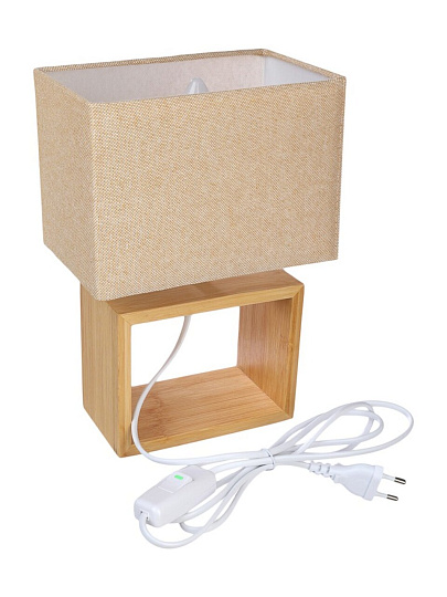 Светильник настольный E14, 40 Вт, бежевый, абажур бежевый, BY, Бари, 476-434