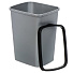 Контейнер для мусора пластик, 9 л, прямоугольный, с фиксатором, серый металлик, черный, Violet, Tandem, 841158 - фото 2