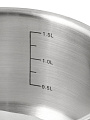 Кастрюля нержавеющая сталь, 1.8 л, крышка стекло, Daniks, Бонн, GS-01319-16CA, индукция - фото 9