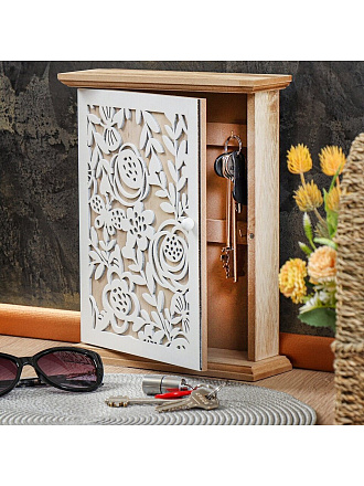 Ключница Резная Цветы, 22х27х7 см, в ассортименте, Y4-3479, в ассортименте