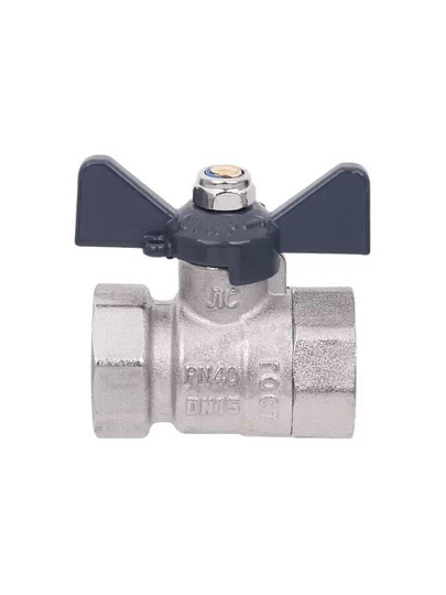 Кран для воды, 1/2'', г-г, латунь, ручка-бабочка, AquaLink