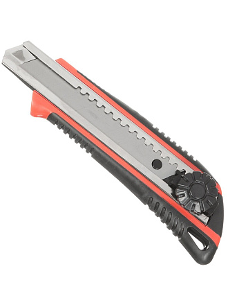 Нож строительный, 165 мм, пластик, обрезиненный, выдвижное лезвие, 18 х 100 мм, Bartex, UK-082